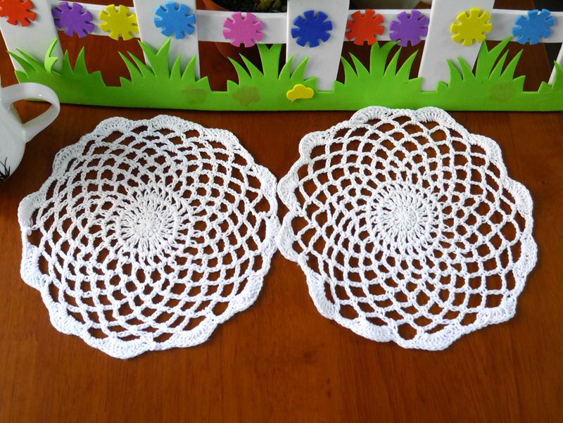 I love my home pure hand crochet hook Cotton Lace Cotton Lace Hollowed-out Woven Tablecloth Tea Mat Table Flag Cover Cloth Cup Mat