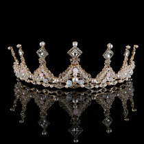  Girls crown hair accessories 2021 new childrens princess birthday crown girl performance accessories pearl alloy headdress