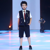 Boys suit suit summer English childrens dress male flower girl show model