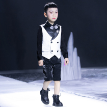 Boy suit suit suit 2021 new summer handsome vest children flower boy British child suit birthday dress