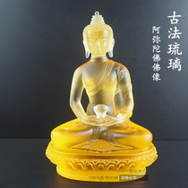 Tibetan Buddhism Tantric Buddha statue colored glaze Amitabha Buddha Western Three Holy Buddhas Wuliang Buddha supplies