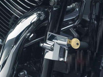Anti-theft lock kuryakyn with chrome helmet lock for motorcycle bumper
