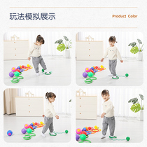 Kindergarten Single Leg Thrower Ball Sensation Training Equipment Jumping Ball Bungee Bungee Jumping Ball Kids Fitness Outdoor game Toys