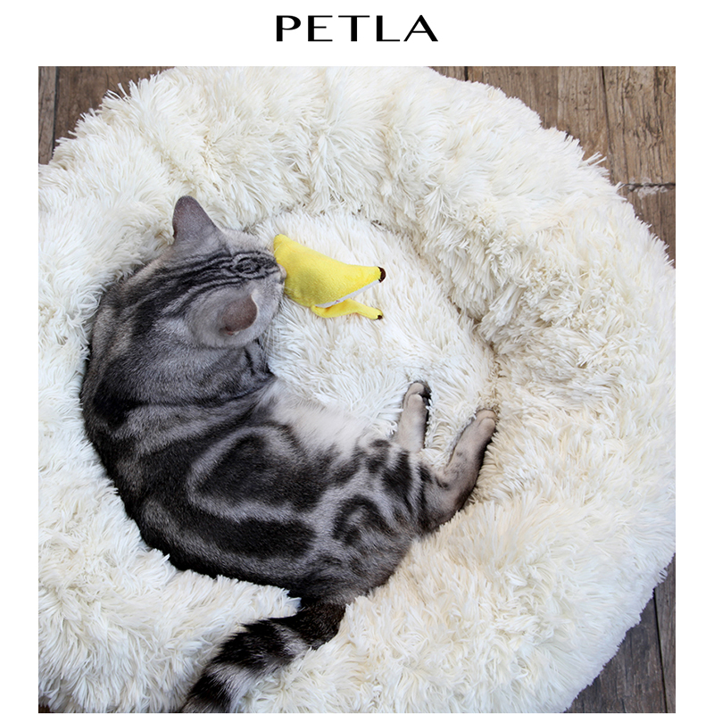 PETLA Pyla Hairless Cat Nest Warm Plush Macaroon Kitty Pet Mat Inner Pad Machine Washable