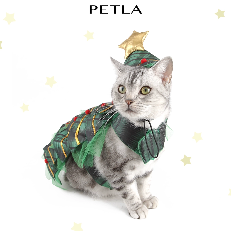 Petla Pella Giáng sinh Pet Dress Star Hat Trang phục cây thông Noel - Quần áo & phụ kiện thú cưng