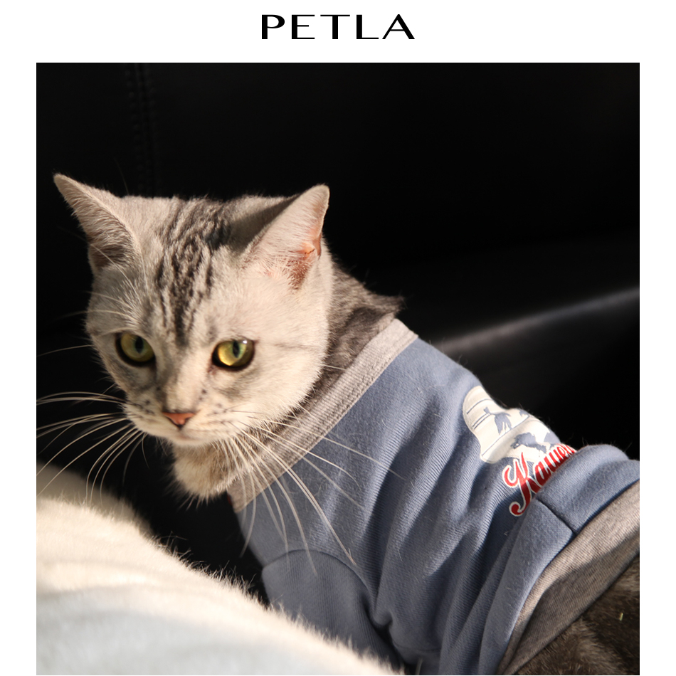 PETLA Para Spring New Pet Original Retro Printed Turtleneck Casual Top Hoodie Cat Dog Clothes