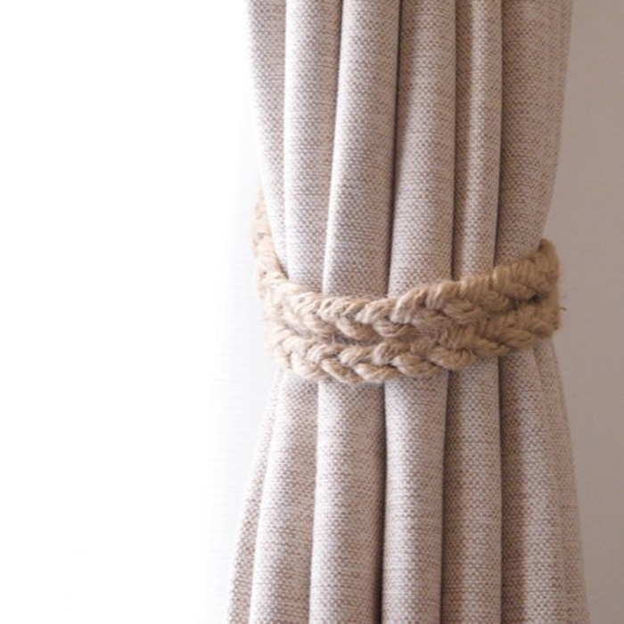 Day Style Handmade Coarse Hemp Woven Hanging Rope drapes Pendant Natural Hemp Rope Lacing curtains Flow Su Strap Pair