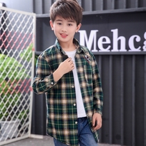 2020 new childrens clothing spring and autumn boys long sleeve cotton shirt plaid shirt