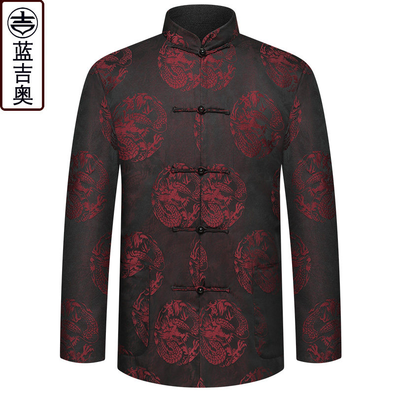 Middle-aged and elderly Tang loaded men's Zhongshan clothing Chinese men's clothes Dad grandpa's elderly man over birthday clothes Chinese wind