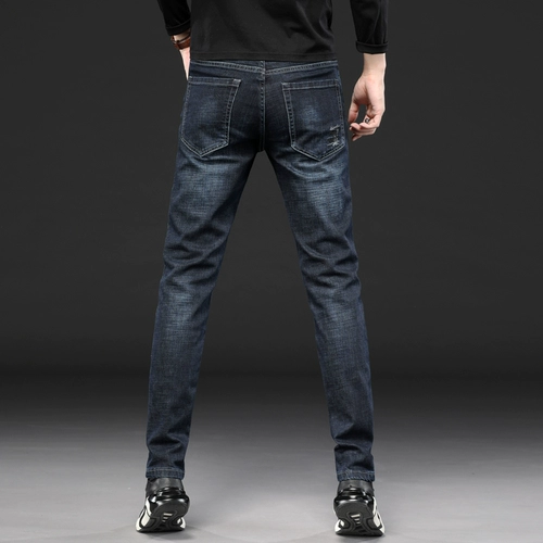 Демисезонные черные джинсы, прямые свободные джинсы, трендовые штаны, в корейском стиле