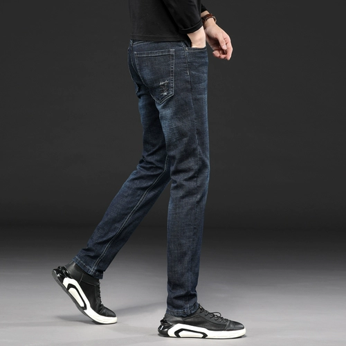 Демисезонные черные джинсы, прямые свободные джинсы, трендовые штаны, в корейском стиле