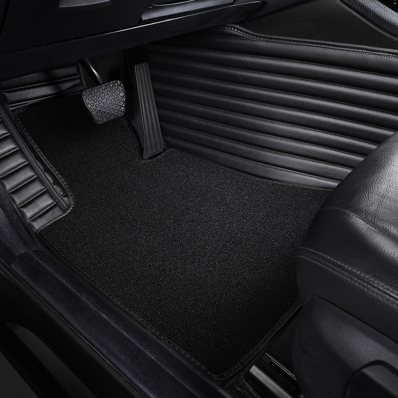 2022 new fully surrounded car foot pad silk ring carpet Audi a3 A4L A6L Q3 Q5L Q7 foot pad