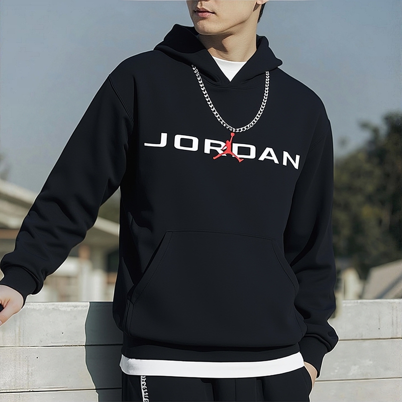 Jordan Black Fleece Sweatshirt Men's Hooded Top Aj Basketball Sportswear 2025 New Jacket Jordan Black Fleece Sweatshirt Men's Hooded Top Aj Basketball Sportswear 2025 New Jacket