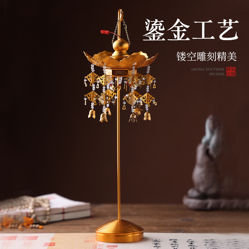 仏教寺院の装飾傘天蓋金箔花輪宝天蓋バナー LED 蓮ランタンランプバナーカバー黄龍傘