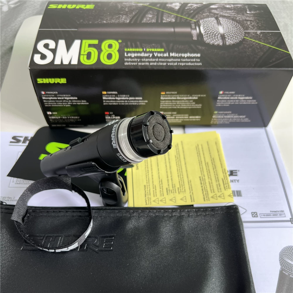 Shure/ SM58S динамический профессиональный сценический выступление прямой эфир проводной микрофон вокальный профессиональный микрофон