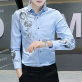 Флисовая рубашка для отдыха, трендовая куртка, облегающий крой, в корейском стиле, цветочный принт, подходит для подростков