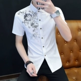 Летняя трендовая рубашка для отдыха, короткий рукав, в корейском стиле