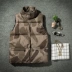 Ngụy trang áo vest cotton nam mùa thu đông Phiên bản Hàn Quốc của áo khoác ngoài trời không tay áo khoác nam dày cổ áo vest cotton khoác vest nam Áo vest cotton
