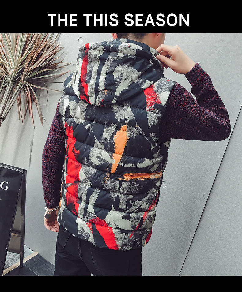 Áo vest cotton nam mùa thu và mùa đông thanh niên vest vest nam phiên bản Hàn Quốc áo ba lỗ nam form rộng