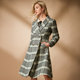 New York Story Temperament Plaid Waist Scattered Coat Literary Slim Wool Coat