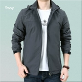 Осенняя куртка, тонкая толстовка с капюшоном для отдыха, для среднего возраста, оверсайз