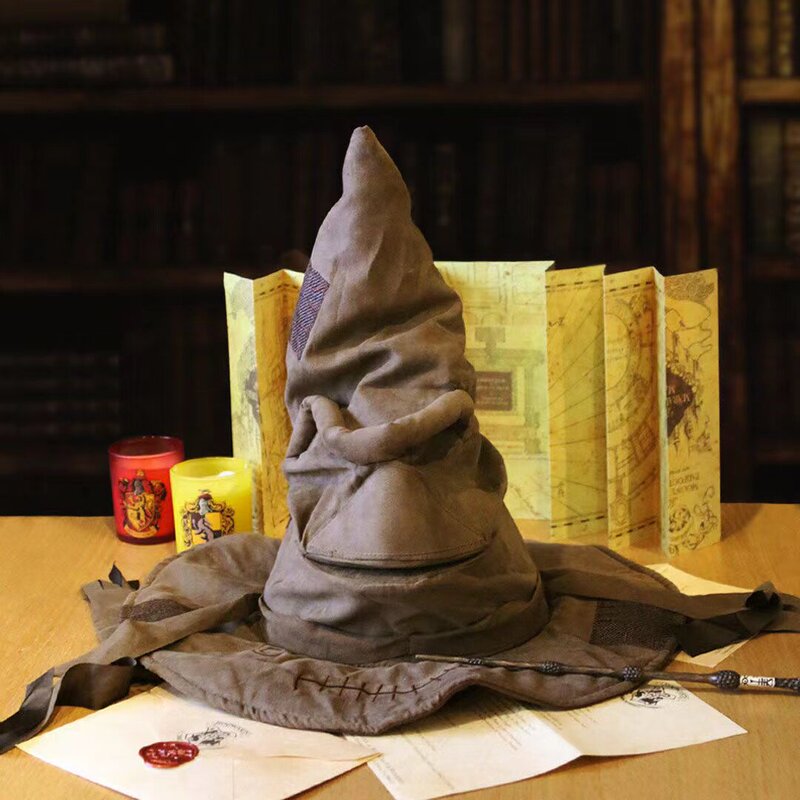 Hermione Harry Potter Sorting Hat Hogwarts School of Witchcraft and Wizardry Wizard Hat Halloween Room Decoration