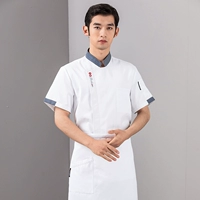 Белый фартук, короткий рукав