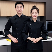 Бутик с пятью кнопками с длинными рукавами-черными однок