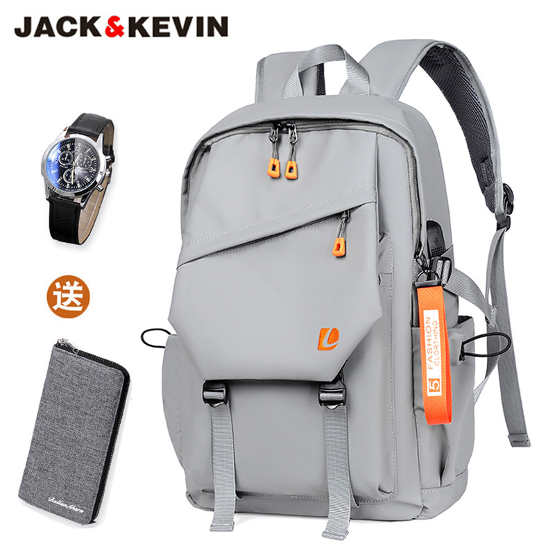 Men's double shoulder bag waterproof canvas computer bag Chauded college student travel Shoulder Bag Boys Bag Junior High School Student School Bag