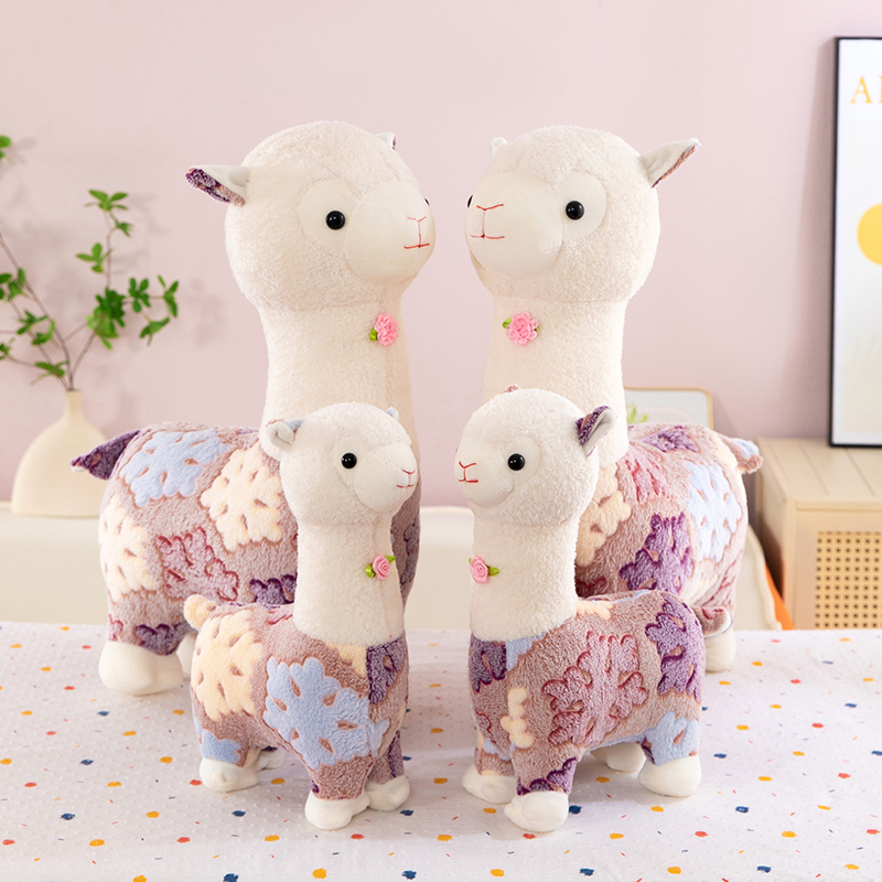 Snowflake Alpaca Plush Toy Internet Celebrity Plush Toy Cute Sheep Sleeping Pillow Sleeping Doll Gift for Girls