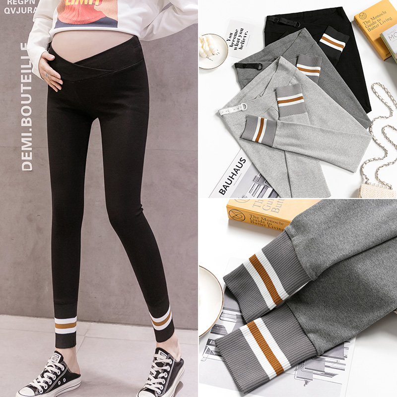 Pregnant Woman Inner Lap Pants Spring Summer Thin section 90% Low waist Pregnant Woman Pants Outside of Damp Mother gestation Pregnancy Woman dress Spring and Autumn