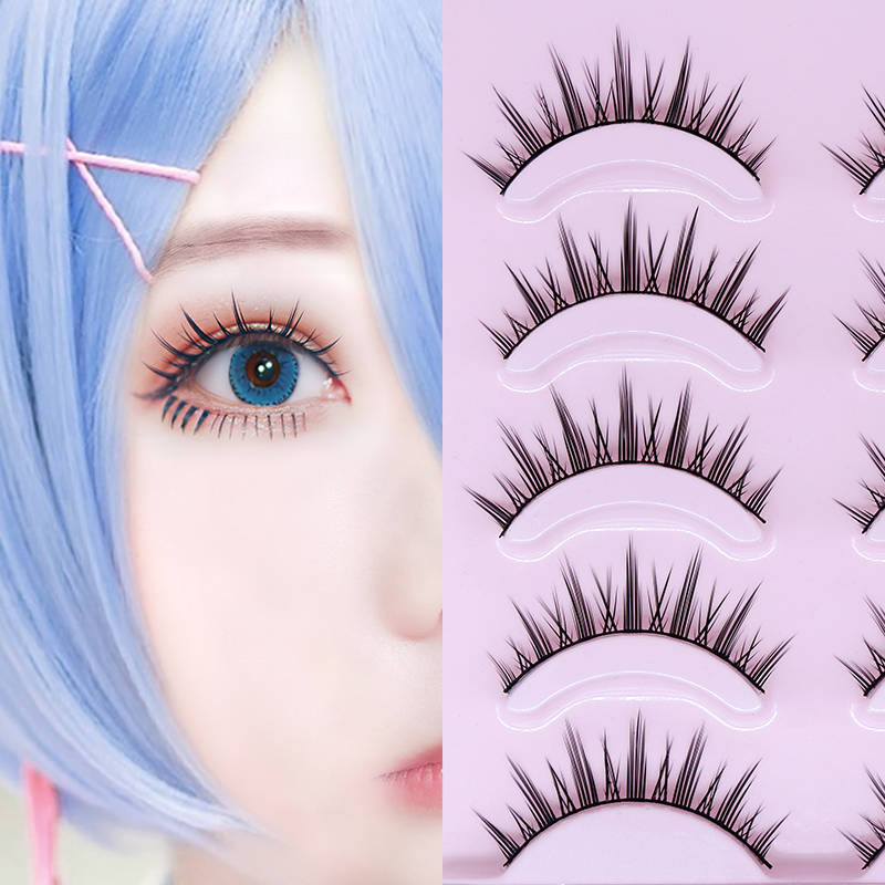 Small demon fake eyelash cos dense Barbie cute girl with eyelash female natural emulation Hard stalks Japanese fairies