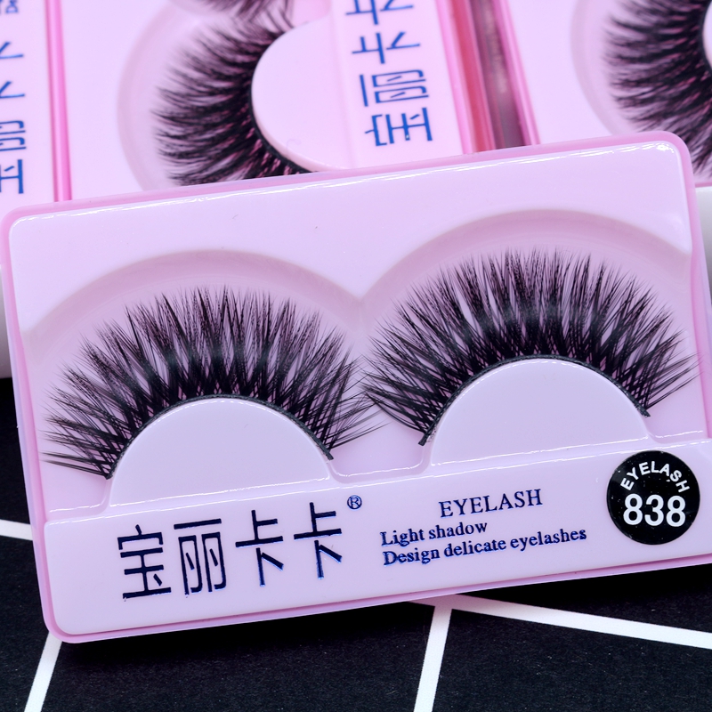 Lengthening and thickening big eyes exaggerated stage makeup natural false eyelashes 838 realistic simulation eyelashes Latin opera