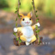 Creative Cute Cartoon Animal Swing Pendant Outdoor Courtyard Garden Tree Balcony Decoration Little Rabbit Ornament