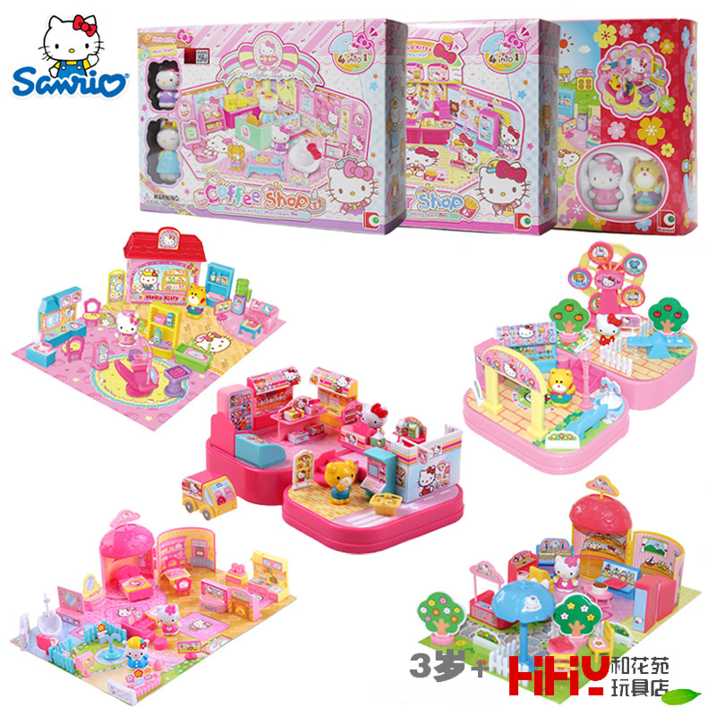 Hello Kitty Street Corner Story Melody Hamburger Convenience Store Coffee Ice Cream Shop Girl Toy Hello Kitty Street Corner Story Melody Hamburger Convenience Store Coffee Ice Cream Shop Girl Toy
