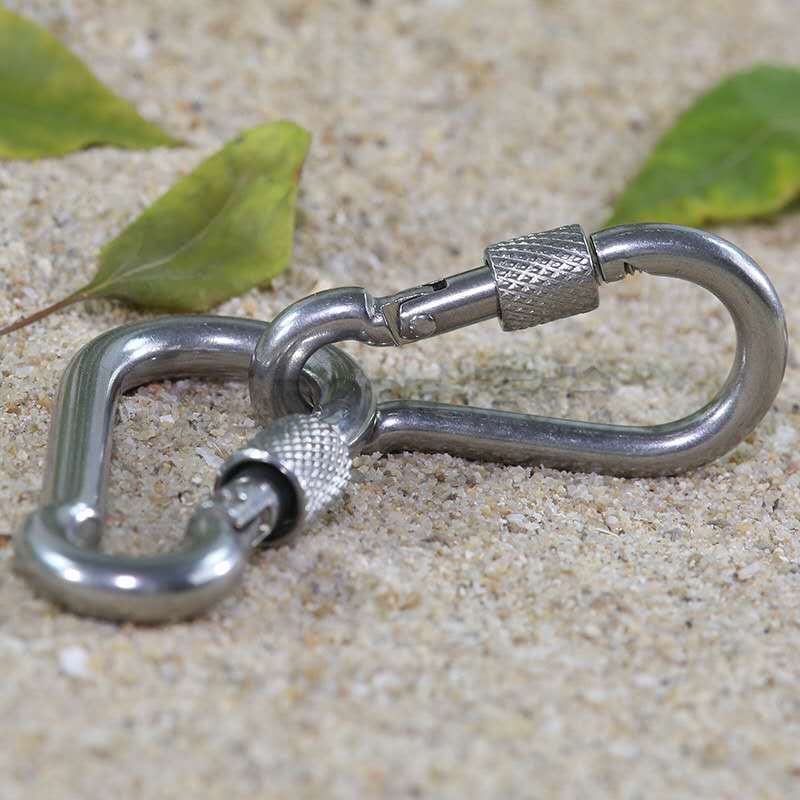 304 stainless steel climbing buckle quick hanging bullet buckle connection hook spring hook insurance clasp chain buttoning rope