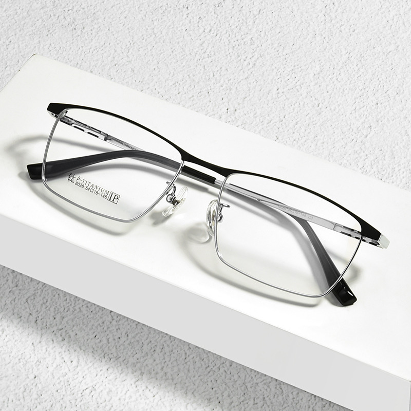 Myopia Glasses Men's Accessories Glasses With Degree Line Matching Glasses Super Light Pure Titanium Eyes Near-Lens Big Frame Optics
