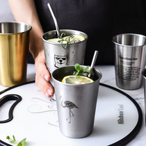 Stainless steel mark cup water cup beer cup anti falling cup