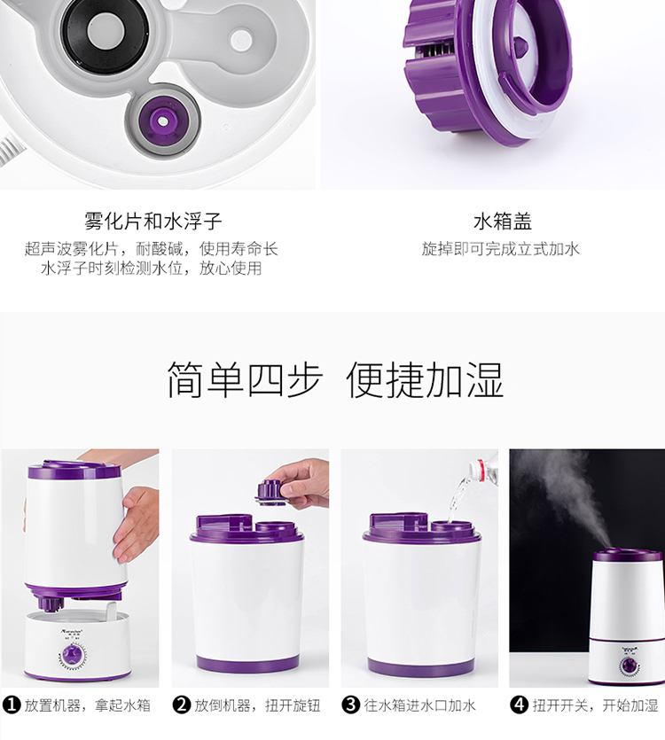 máy tạo độ ẩm và tinh dầu Meirunchen độ ẩm hộ gia đình câm công suất lớn độ ẩm văn phòng không khí phụ nữ mang thai phòng điều hòa không khí phòng máy hương liệu - Máy giữ ẩm máy phun sương loại nào tốt