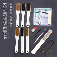 Комплект из грецкого ореха, щетка, стальная проволка, четки бодхи, ткань для полировки