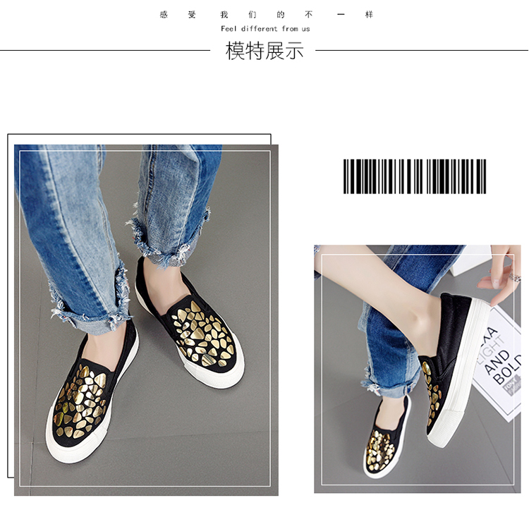 2018 mới giày vải một chân nữ giày đế dày hoang dã Hàn Quốc Giày sinh viên phong cách Hồng Kông retro sang trọng giầy cao cổ nữ