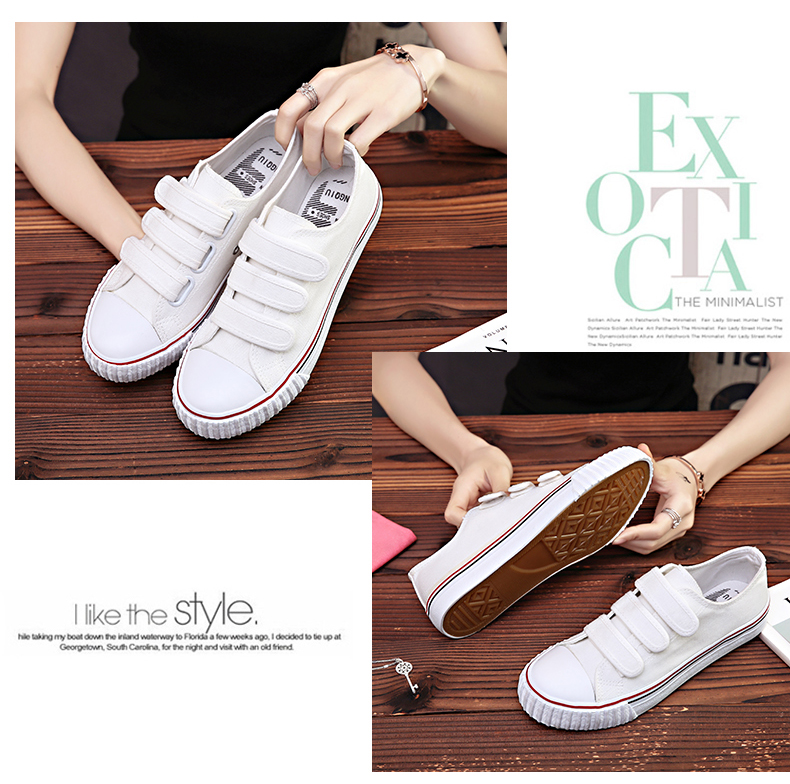 Mùa xuân và mùa hè mới đôi giày vải màu đen nữ sinh viên hoang dã Phiên bản Hàn Quốc của Velcro Harajuku College Street bắn giày 1992 giầy gucci ny