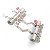 Mingshi floor heating all-copper integrated water distributor geothermal pipe water collector one-inch 4-way 5 6-way all-copper valve accessories
