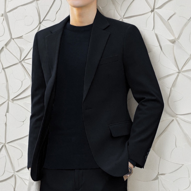 Spring and Autumn Men's Suit Set, Slim-Fit Casual Jacket for College Students, Korean Style Trendy Men's Stylish High-End Small Suit Spring and Autumn Men's Suit Set, Slim-Fit Casual Jacket for College Students, Korean Style Trendy Men's Stylish High-End Small Suit