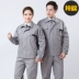 Bông sở hữu quần yếm hàn hàn phù hợp với nam mặc dài tay dịch vụ sửa chữa máy hơi nước sửa chữa nhà xưởng xưởng bảo hiểm lao động