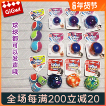 GiGwi expensive pet toy dog dog toy bite-resistant Bounce Ball sound rubber ball Teddy golden hair training ball