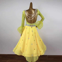 National Label dance dress Waltz acting out of the Moden dance performance Ballroom Dancing Big Swing Plus Drills Skirt Square Dance Dresses