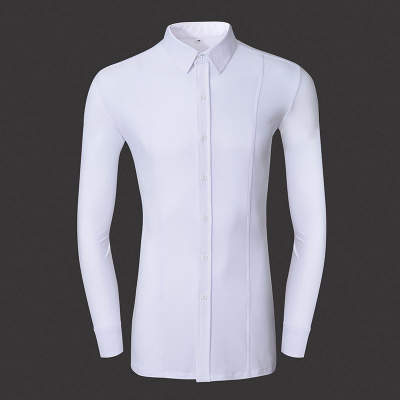 Modern dance shirt GB dance cardigan practice suit waltz shirt ballroom dance tops square dance training suit men