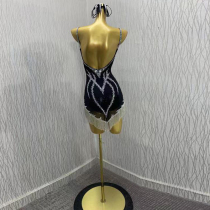 Latin dance competition skirt sling Chacha dance costume bead tube imitation Austrian diamond Rumba dance performance dance bracelet plus diamond