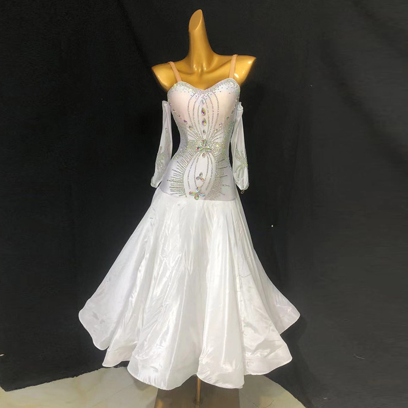 Waltz Acting Out of Imported Pearl Yarn National Mark Dance Performance Wear of Morden Dance Out of Social Dance Giant Pendulum Dress